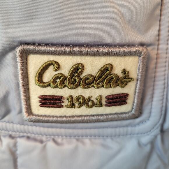 Cabela's Quilted Goose Down Gray Puffer Vest Women's Size XL - Picture 2 of 9